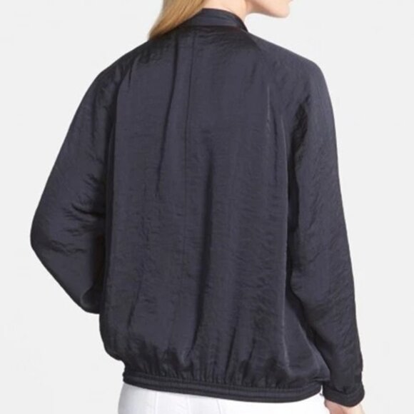 MICHAEL KORS Asymmetrical Oversized Zipper Front NAVY Jacket ( LARGE ) NWT $160 - Picture 5 of 5